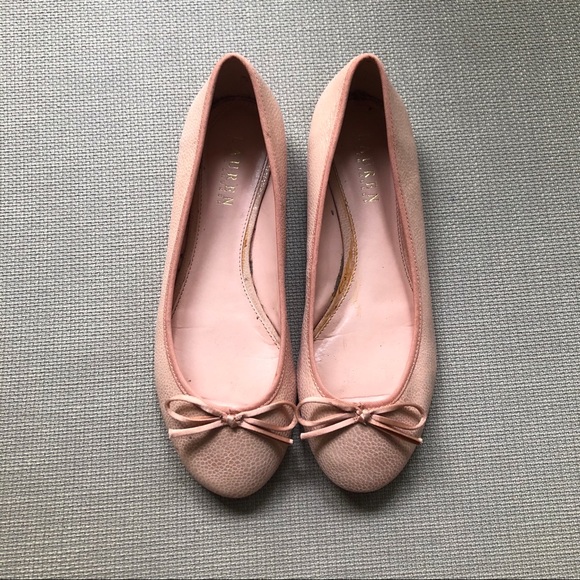 Ralph Lauren Pink Ballet Slipper Flats Austina - Picture 1 of 6
